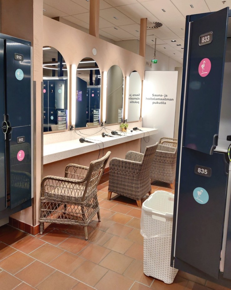 Flamingo Span kolkohko pukuhuone