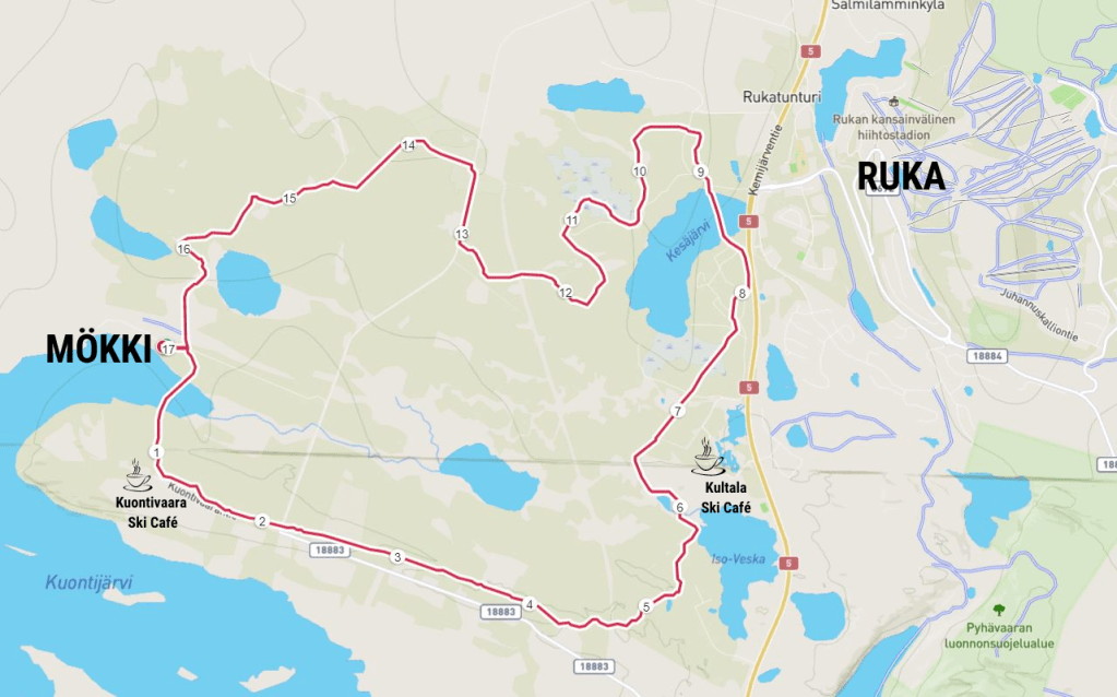 Kuontivaaran lenkki Rukalla