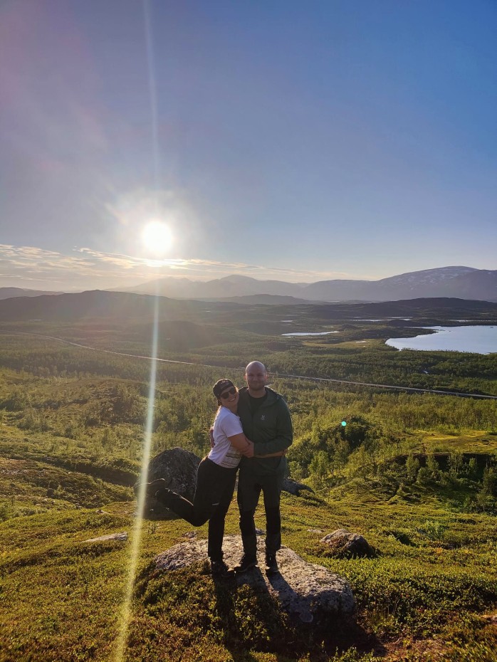 Minä ja Ville Laktajakkin putouksella