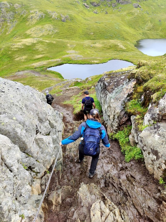Rytenin reitin vaikeimmissa kohdissa oli kettinkiä apuna