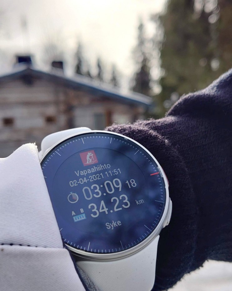 Reilun 34 kilometrin hiihtoreissu Rukalla